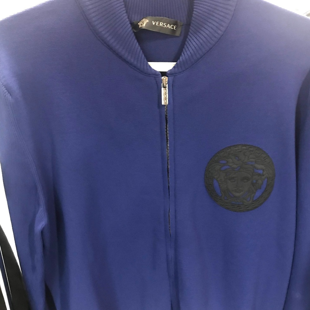 Versace Zip-Front Cardigan